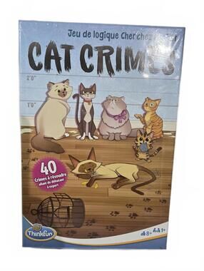 Cat Crimes: Who's to Blame Logic Game / Sealed / Version française. Scellé.